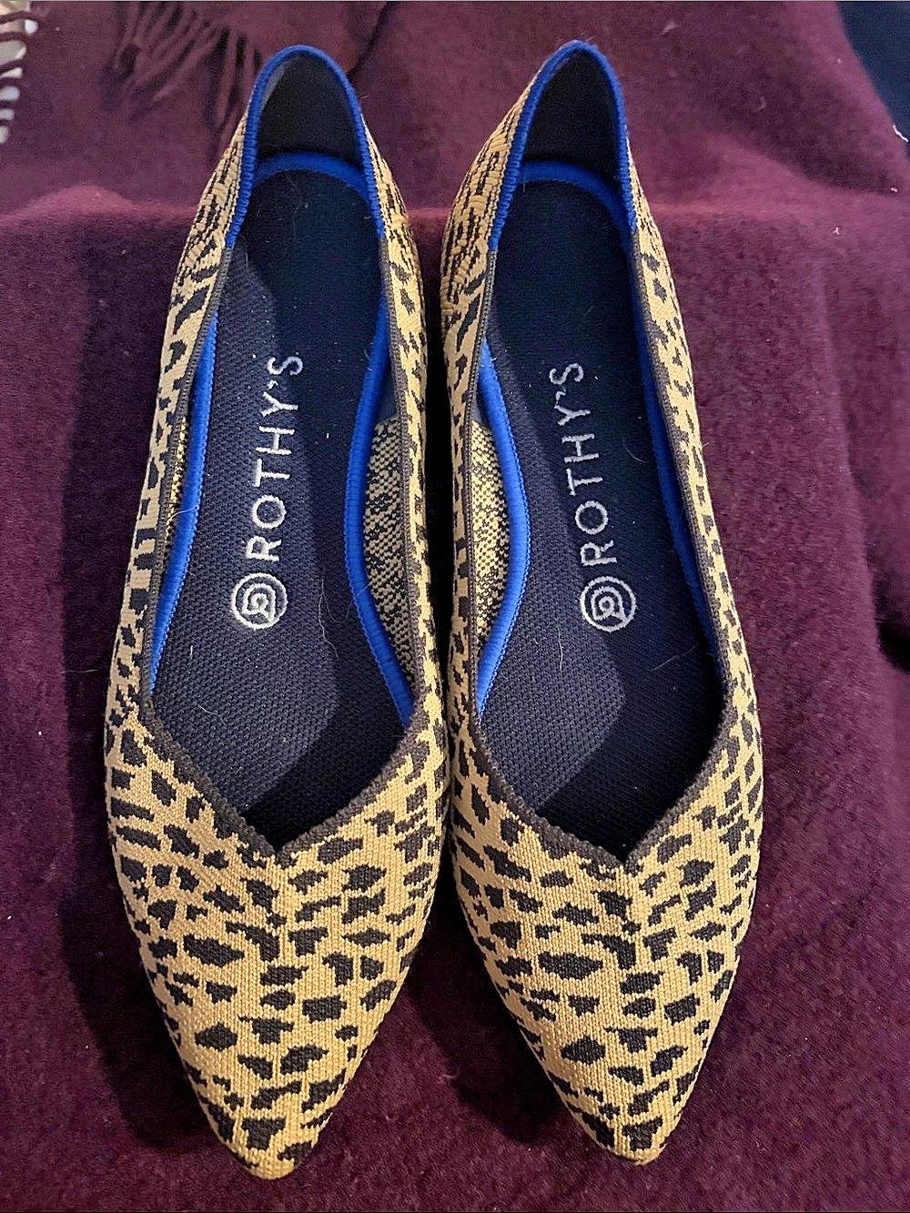 Rothy's The Point (Big Cat / Leopard Print) ) Leopard Print Pointed-Toe Flats 8.